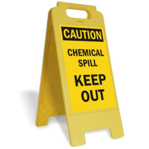 Chemical Spill Plastic Floor Sign SF 0120